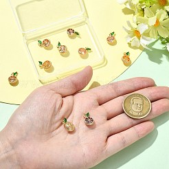 10Pcs 5 Colors Brass Micro Pave Cubic Zirconia Charms&nbsp;KK-CJ0004-08