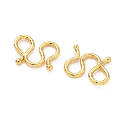 Brass S-Hook Clasps&nbsp;KK-H532-07A-G