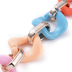 Handmade CCB Plastic Curb Chains&nbsp;X-AJEW-JB00656