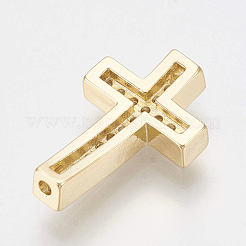 Brass Micro Pave Cubic Zirconia Beads&nbsp;ZIRC-S058-81G