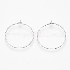 304 Stainless Steel Hoop Earring Findings&nbsp;X-STAS-T047-17