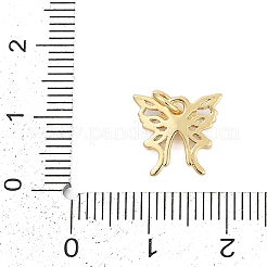Brass Micro Pave Clear Cubic Zirconia Charms&nbsp;KK-G522-09G