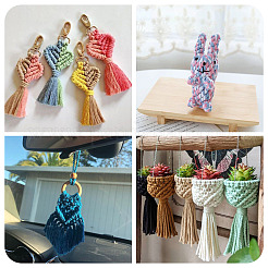 60M 3 Colors 3-Ply Twisted Macrame Polyester Cord&nbsp;OCOR-TA0003-48C