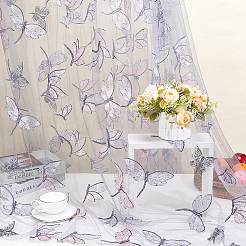 3 Yards Butterfly Pattern Polyester Lace Fabric&nbsp;DIY-ME0002-37