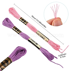 6Bundles Polyester Embroidery Floss&nbsp;OCOR-YW0001-25G
