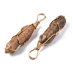 Natural Picture Jasper Big Pendants&nbsp;G-T122-70D