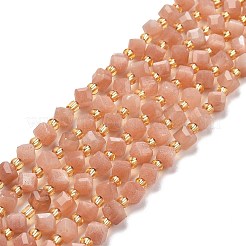 Natural Peach Moonstone Beads Strands&nbsp;G-P463-22