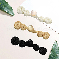 30Pcs 3 Colors Handmade Chinese Frog Knot Buttons Sets&nbsp;AJEW-CY0001-50