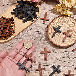 100Pcs 2 Styles Dyed Wood Pendants&nbsp;FIND-BM0001-13