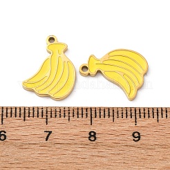 Fruit Seris 304 Stainless Steel Enamel Charms&nbsp;STAS-U060-03G-09