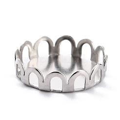 Non-Tarnish 304 Stainless Steel Cabochon Settings&nbsp;STAS-Y001-09G-P