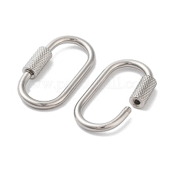Non-Tarnish 304 Stainless Steel Screw Carabiner Lock Charms&nbsp;STAS-K192-01P