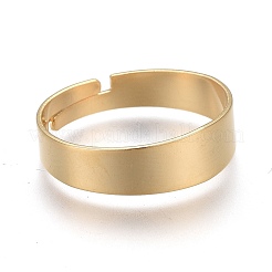 Adjustable 201 Stainless Steel Plain Band Rings&nbsp;STAS-P249-26A-G