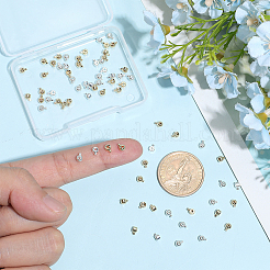 80Pcs 4 Styles Brass Crimp Beads&nbsp;KK-DR0001-62