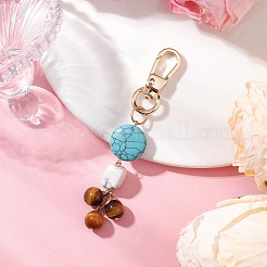 2Pcs Natural & Synthetic Gemstone Pendant Decorations&nbsp;HJEW-JM02407