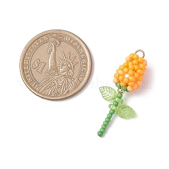 Glass Seed Beaded Rose Pendants&nbsp;PALLOY-MZ00959