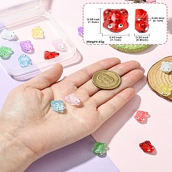 16Pcs 8 Colors Transparent Glass Enamel Beads&nbsp;GLAA-CJ0002-66