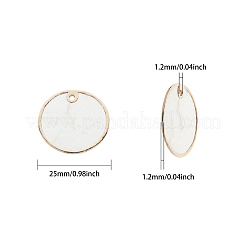 Electroplate Natural Capiz Shell Pendants&nbsp;SHEL-CA0001-001