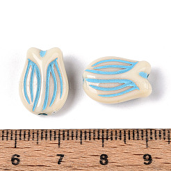 Painted Opaque Acrylic Beads&nbsp;OACR-T029-02T