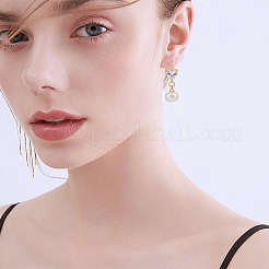 12Pcs 2 Colors Brass Glass Rhinestone Stud Earrings Findings&nbsp;KK-DC0003-24
