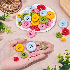 40Pcs 20 Styles Resin Buttons&nbsp;BUTT-TA0001-51
