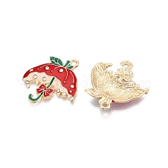 Rack Plating Alloy Enamel Pendants&nbsp;ENAM-N056-424