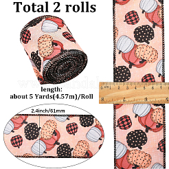 Pumpkin Pattern Polyester Ribbon&nbsp;OCOR-WH20003-66