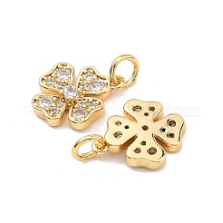 SHEGRACE Brass Micro Pave Clear Cubic Zirconia Pendants&nbsp;XGRQ2C386-407G