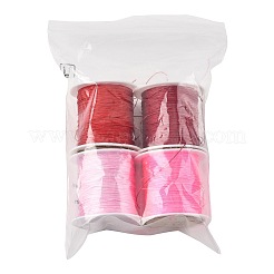 4 Rolls 4 Colors Round Nylon Chinese Knot Cord&nbsp;NWIR-FS0001-06C