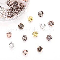 Brass Rhinestone Spacer Beads&nbsp;RB-JP0002-08