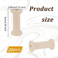Wood Thread Bobbins&nbsp;LS-TOOL-WH0125-106C-01