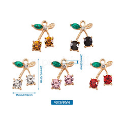 Alloy Rhinestone Pendants&nbsp;ALRI-TA0001-03G