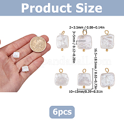 6Pcs Natural Freshwater Pearl Keshi Pearl Pendants&nbsp;STAS-HS0001-89G