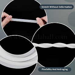 Silcone Hollow Round Cord&nbsp;SIL-WH0028-013B-01