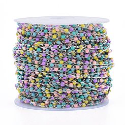 304 Stainless Steel Enamel Twisted Chains&nbsp;X-STAS-R100-40B