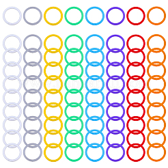 80Pcs 8 Colors Plastic Loose Leaf Book Binder Hinged Rings&nbsp;FIND-SP0004-81