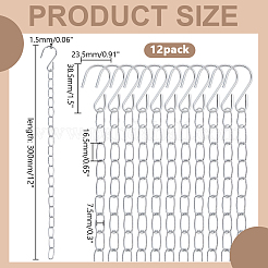 Iron Hook with Curb Chain&nbsp;AJEW-WH0481-619P