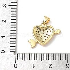 Brass Micro Pave Cubic Zirconia Pendants&nbsp;KK-Q068-13G