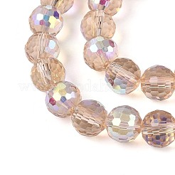 Electroplate Transparent Glass Beads Strands&nbsp;LS-EGLA-N024-01A-C05