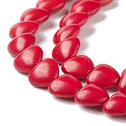 Heart Synthetic Turquoise Beads Strands&nbsp;X-TURQ-I019-12mm-01