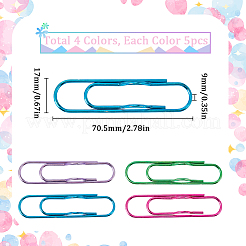 20Pcs 4 Colors Iron Pen Clips for Notebook Scrapbook&nbsp;FIND-SP0002-98B