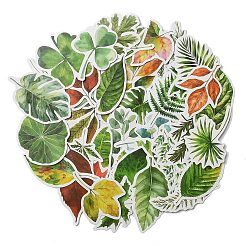 50Pcs PVC Self-Adhesive Leaf Stickers&nbsp;AJEW-R002-04A