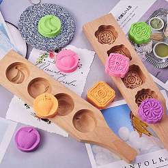 Flat Round Wooden Press Mooncake Molds&nbsp;BAKE-SZ0001-09