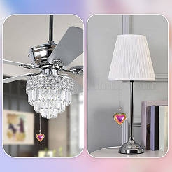 Heart Glass Charms Ceiling Fan Pull Chain Extenders&nbsp;HJEW-TAC0163