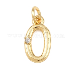Brass Micro Pave Clear Cubic Zirconia Charms&nbsp;KK-P339-27G