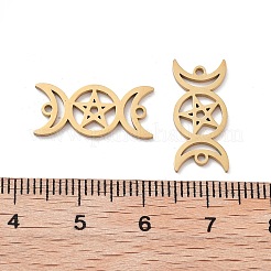 Ion Plating(IP) Tarnish Resistant 304 Stainless Steel Hollow Connector Charms&nbsp;STAS-P332-01G