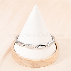 304 Stainless Steel Rhombus Link Chain Bracelets for Men Women&nbsp;BJEW-G766-03P-02