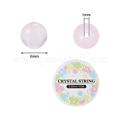 DIY Natural Rose Quartz Bead Stretch Bracelet Making Kits&nbsp;DIY-CJ0001-21B