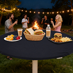 1Pc Polyester Round Tablecloth&nbsp;AJEW-CN0001-61