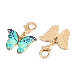 30Pcs 6 Colors Alloy Enamel Pendant Decorations&nbsp;HJEW-YW00117